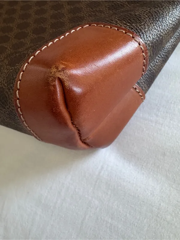 Celine Vintage Clutch Macadam Triomphe Coated Canvas Clutch Wristlet - Image 5