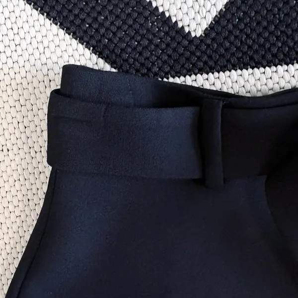 Zara Belted A-line Mini Skirt in Black Small - Image 11