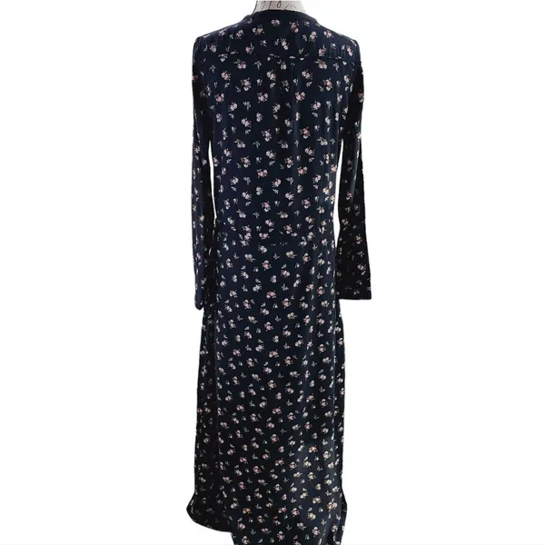 Scotch & Soda Maison Scotch‎ Women's Floral Maxi Dress Black Long Sleeve Size 1 / Small - Image 5