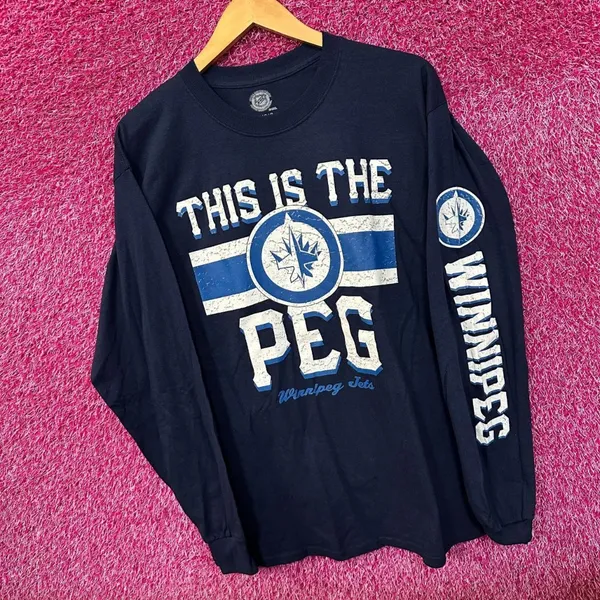Urban Outfitters Winnipeg Jets This Is The Peg NHL Team Logo Long Sleeve L - Image 3