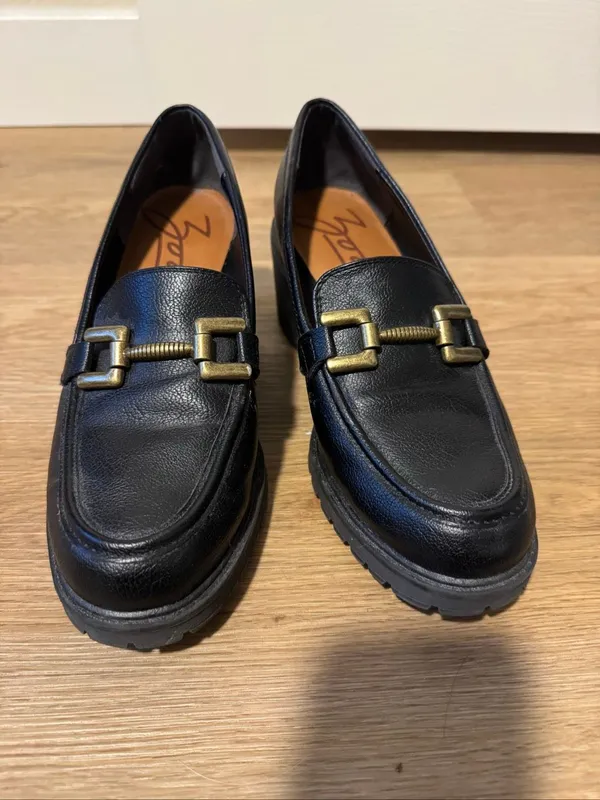 Zodiac Black Leather Horsebit Lug-Sole Loafers Women’s Sz 8 - Image 2
