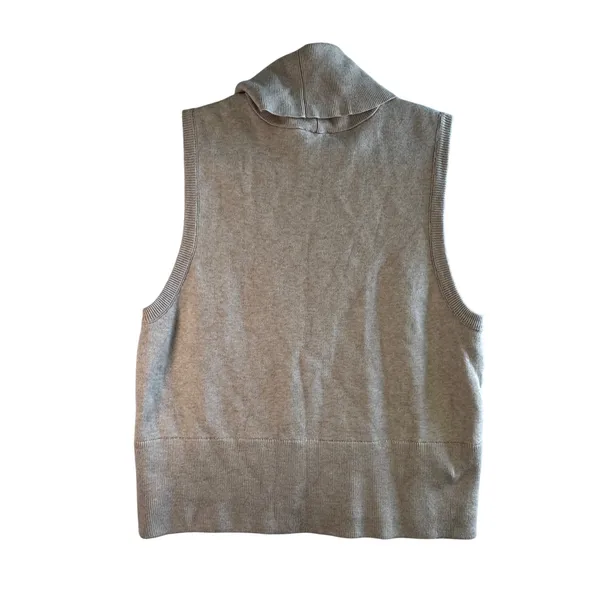 Pilcro Anthropologie Turtleneck Sweater‎ Vest Tank Top Beige Tan XL Womens - Image 2