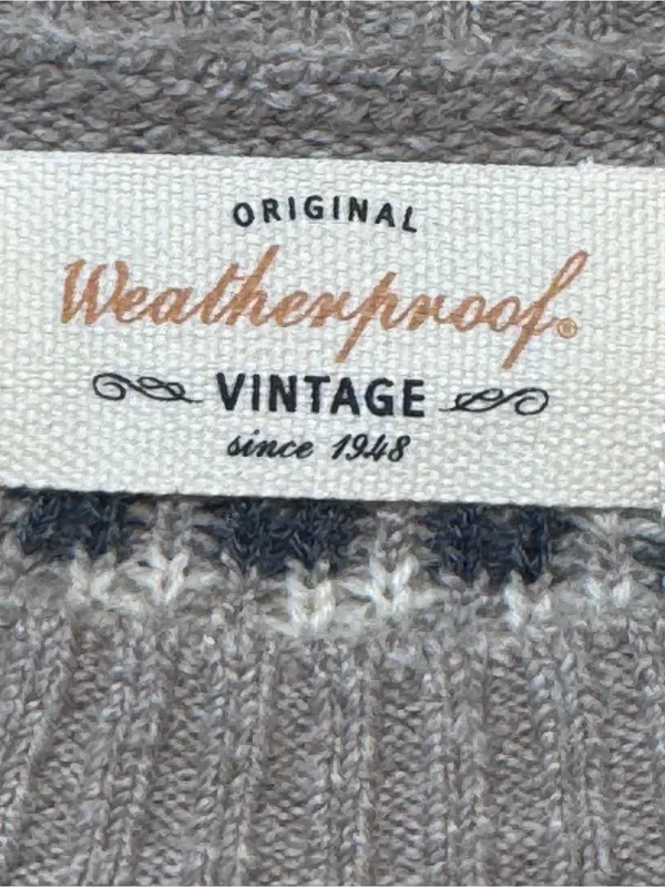 Weatherproof VintageTraditional fairisle raglan crewneck sweater Tweed yarn - Image 8