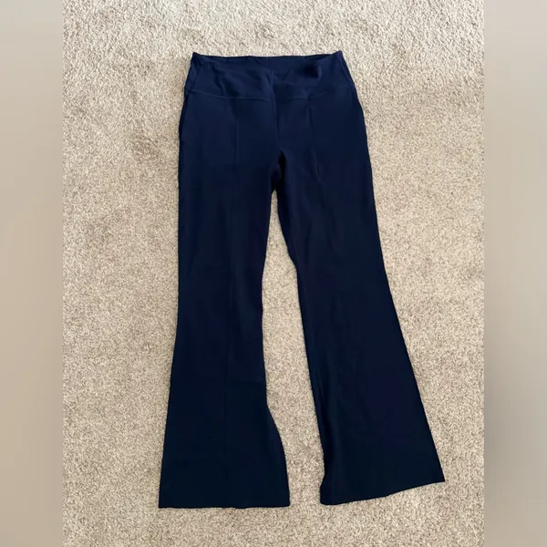 Lululemon Groove High Rise Flared Pants with pockets size 12 true navy - Image 4