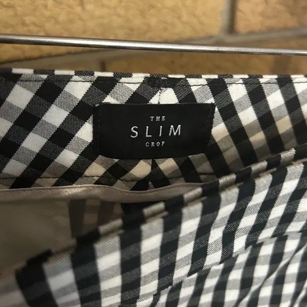 White House Black Market Gingham Slim Crop Pants Women’s Size 6 Preppy Plaid - Image 2
