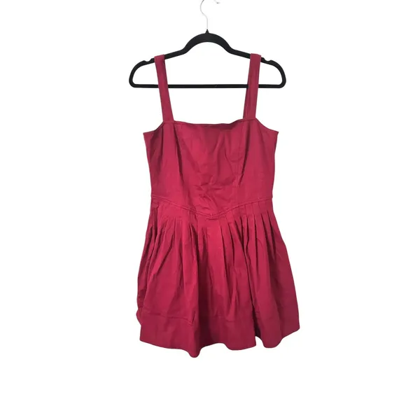 SAYLOR Lilibet‎ Pleated Mini Dress Maroon Medium - Image 2