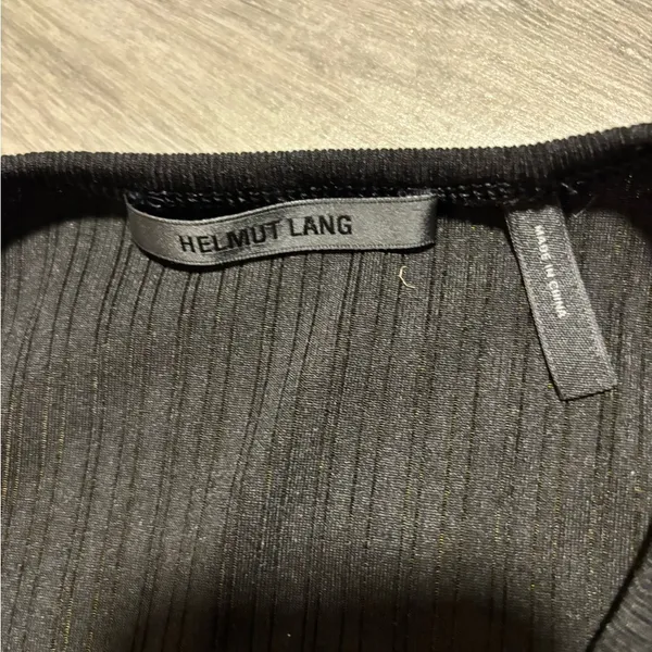 Helmut Lang Black Sleeveless Women's ribbed‎ tank size large - Image 12