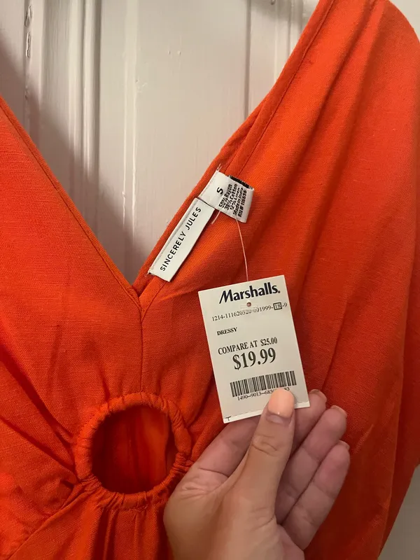 Marshalls Maxi Dress Orange - Image 3