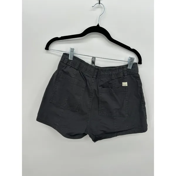 Vuori Women Small Charcoal Grey Ripstop Utility Shorts VW3039 Elastic Back Cargo - Image 2