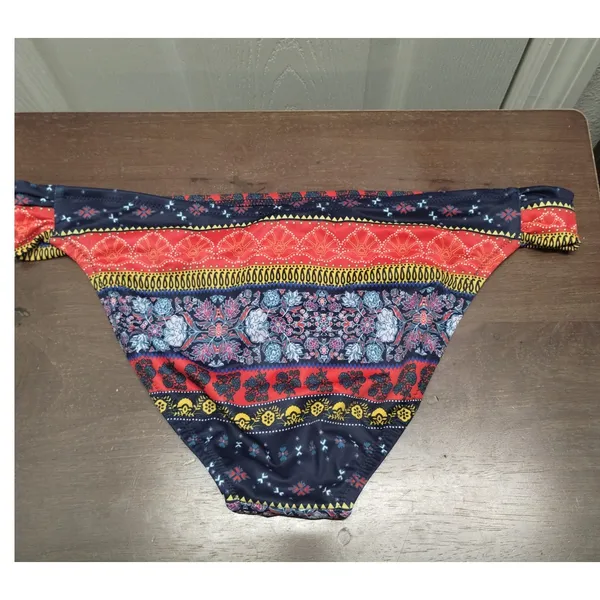 Jessica Simpson NWT Size Large Boho Mixed-Print Striped Bathing Suit Bottom - Image 2