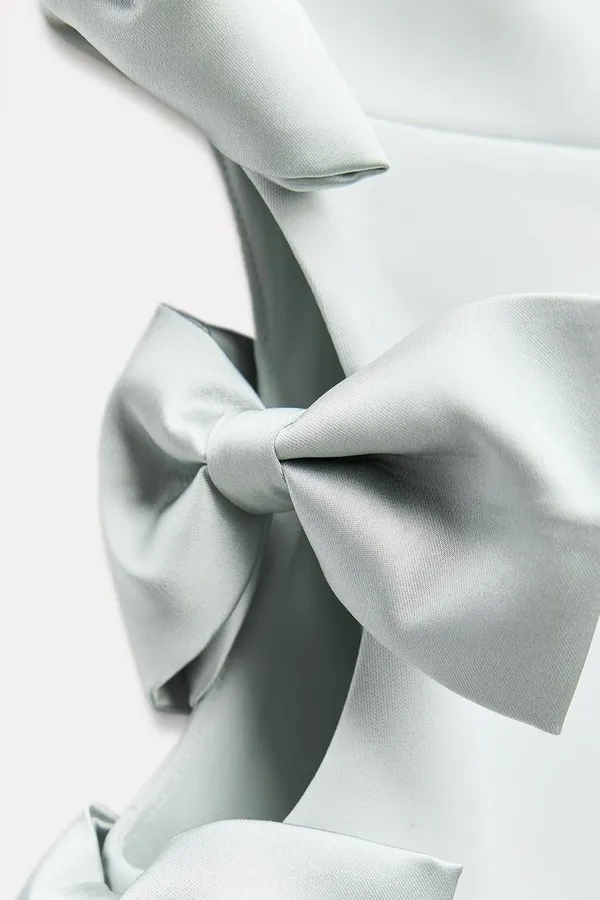 Zara dress midi maxi bodycon strapless bow fitted wedding party cocktail - Image 15