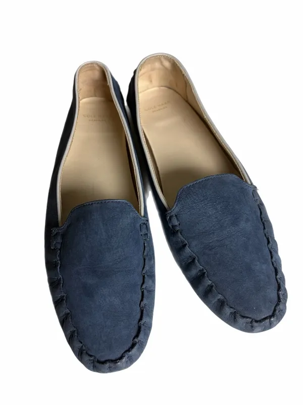 COLE HAAN GRAND.OS Navy Blue Nubuck Driving Loafers Moccasins Size 11 - Image 6