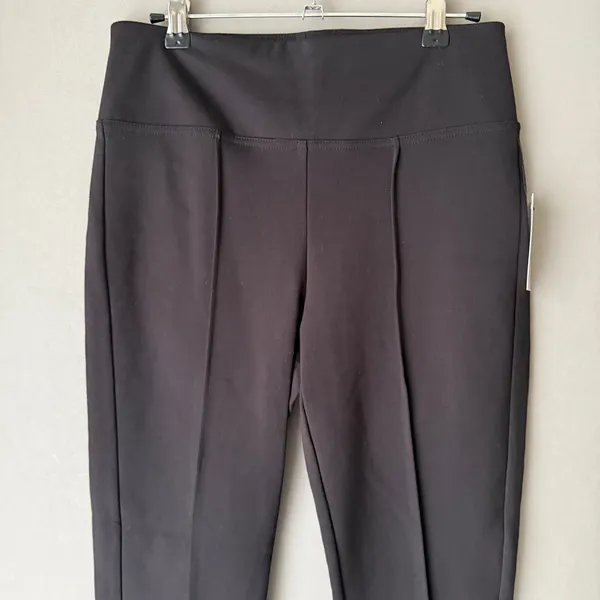 Nine West Office Siren Academia Pintuck Skinny Ponte Trousers Black‎ - Image 2