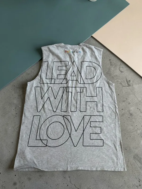 PELOTON Men’s Lead with Love Gray Tank Top Size Medium - Image 2