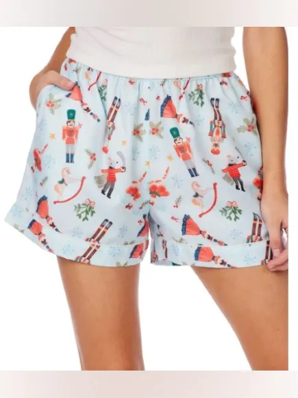 NWT Mud Pie nutcrackers ballet christmas boxer shorts pajamas rocking horse - Image 3