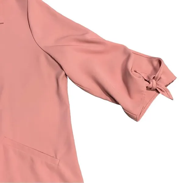 GNW Pink Open Front Knot Cuff 3/4 Sleeve Office Blazer - Image 6