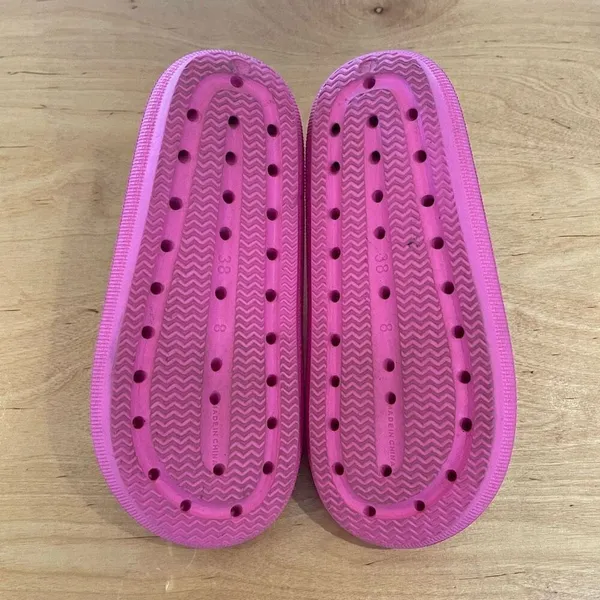 Cushionaire Womens Feather Cloud Recovery‎ Comfort Slide Sandals Hot Pink Size 8 - Image 5