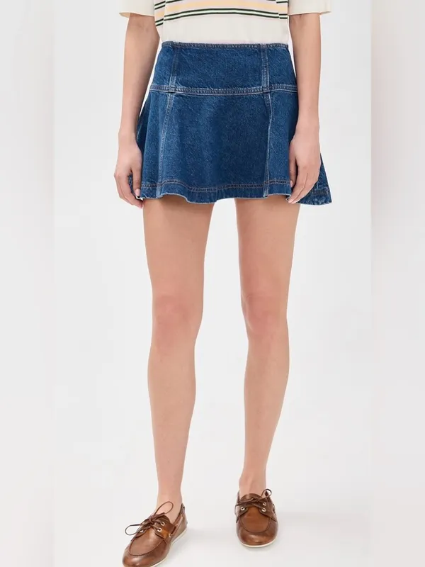 Reformation Bentley Denim Mini Skirt - Image 3