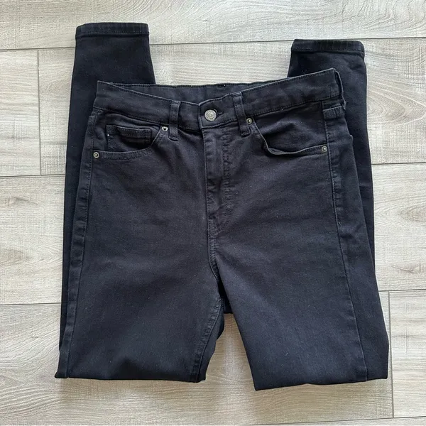 Topshop Jaimie High Waist Black Skinny Jeans - Image 3