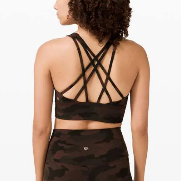Lululemon Free To Be Serene Bra Long Line Heritage 365 Camo Brown Earth Multi 4 - Image 2