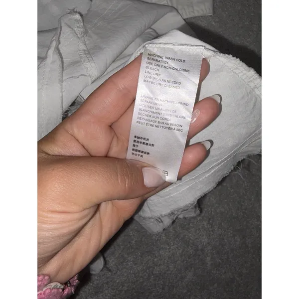 We The Free People Button Front Tunic Womens Freya Poplin Oversized M Ivory‎ - Image 6