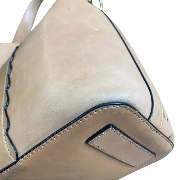 FRYE Ilana Harness Bucket Bag Perforated Leather Western Hobo Tan Women's Purse - Image 13