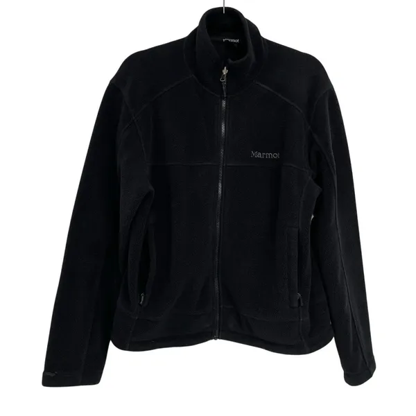Marmot Black Fleece Full Zip Jacket Lightweight Women’s Medium Fall Casual - Image 2