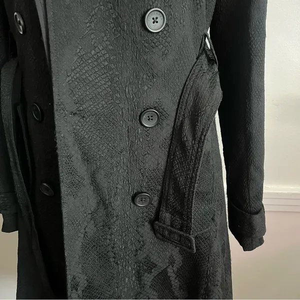 Altuzarra x Target • Black Snakeskin Pattern Trench Coat - Image 5