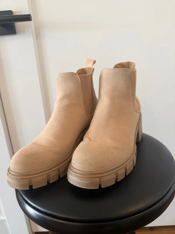Suede Booties Tan Size 6.5 - Image 2
