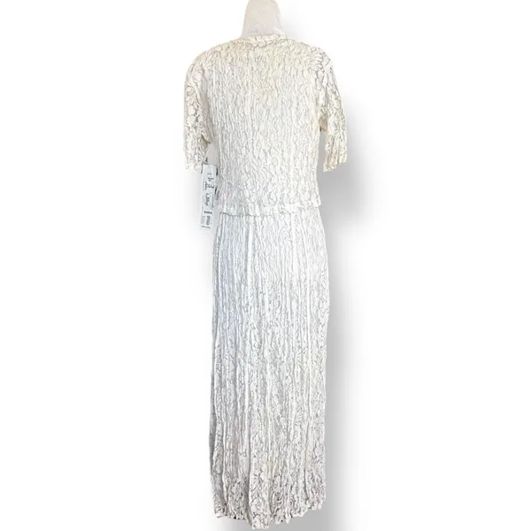 Vintage Nostalgia Lace Maxi Dress‎ Cream Romantic Cottagecore Small Deadstock - Image 10