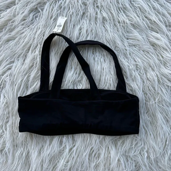 OFFLINE By Aerie Real Me Xtra Square Neck Sports Bra Black Size Small - Image 4
