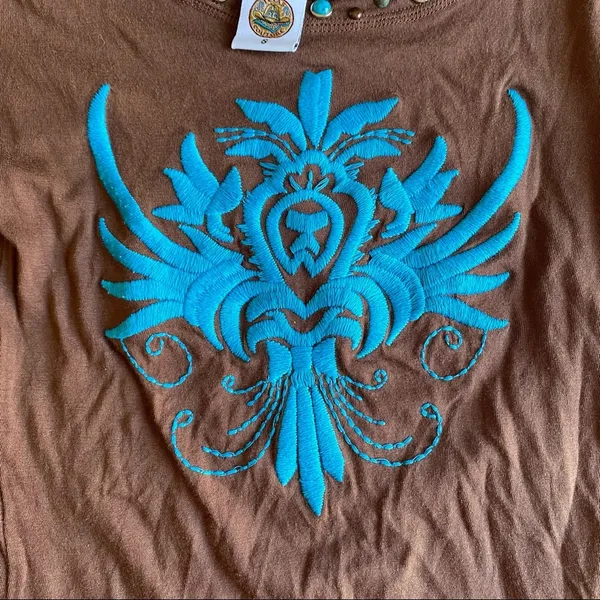 Texas Couture Small Tshirt Top Brown - Image 2