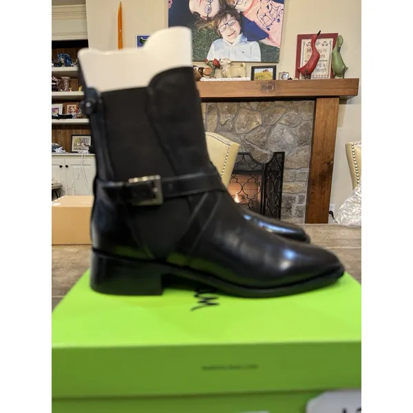 Sam Edelman Women's Tanner Ankle Boot Black Size‎ 6.5 Decorative Strap Buckle - Image 2
