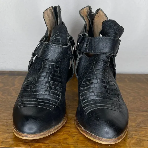 Leather Booties‎ Black Size 6.5 - Image 8