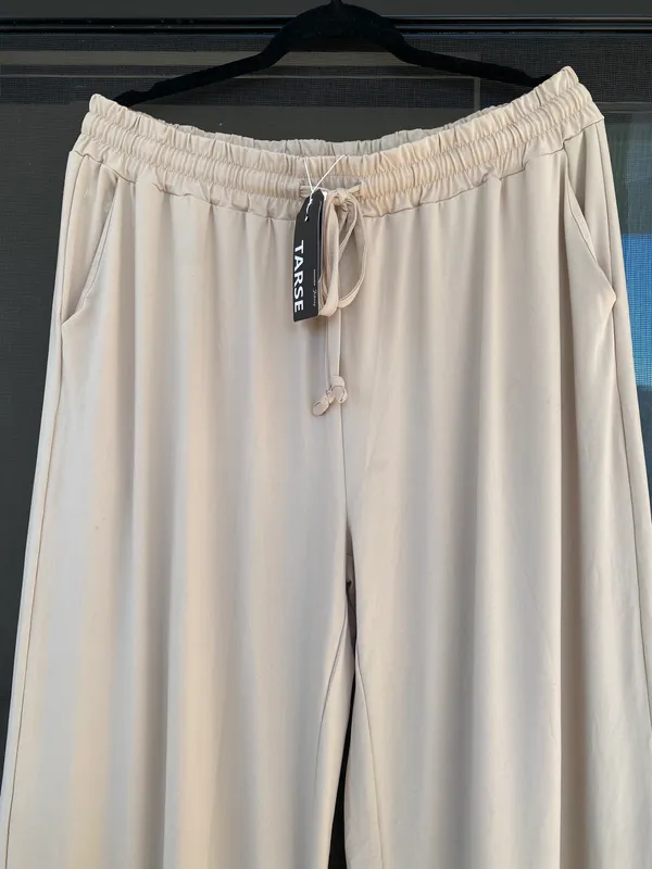 Tarse Wide Leg Palazzo High Waist Casual Sweatpants With Pocakets Yoga Pants New - Image 6