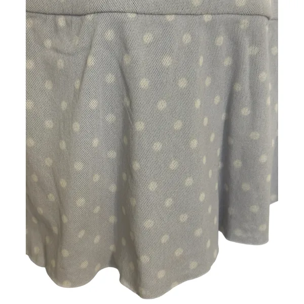 SWEET PEA by Stacy‎ Frati Gray Polka Dot Mesh Peplum Tank Top XS - Image 4