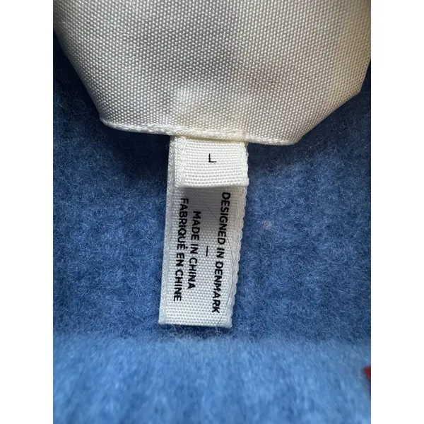 Part Two Women‎ Size Large Wool Blend Crop Sweater Blue Long Sleeve Stretch City - Image 8