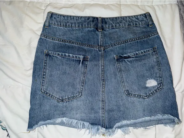 Forever 21 Jean Skirt Distressed - Image 2