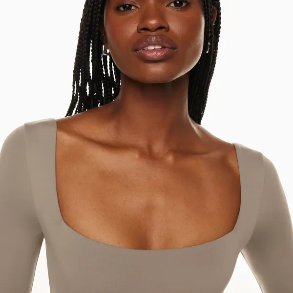 Babaton‎ Contour Squareneck Longsleeve Romper in Stone Size Small - Image 3