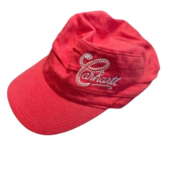 Y2K Carhartt Cadet Hat Cap Coral Pink Paris Hilton Bratz Grunge Military Style‎ - Image 2