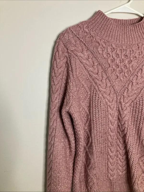 Abercrombie & Fitch Rose Cable Knit Turtleneck Sweater - Image 2
