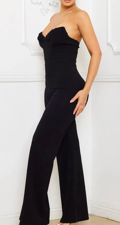 Heart Shape Black Jumpsuit Size M - Image 2