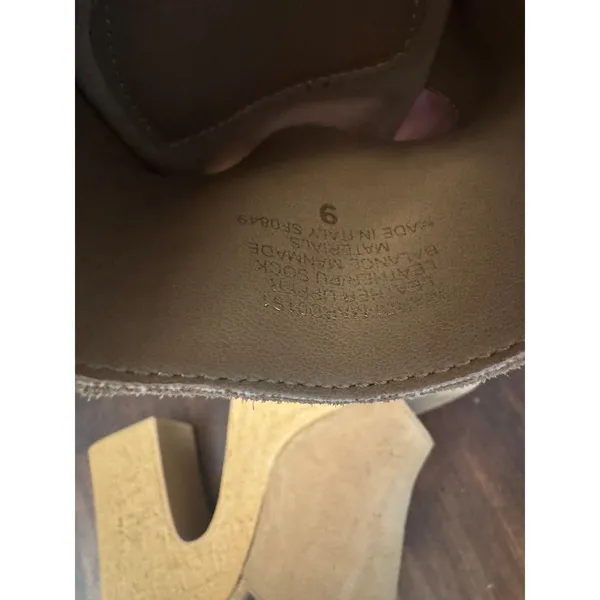 Steve Madden tan suede and cork platform heels women's 9 block heel - Image 4