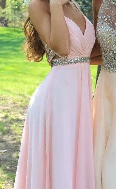 Pink Backless Prom Dress Size 2 - Image 2