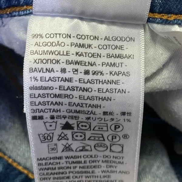 Levi's Wedgie Women's Blue High Rise Skinny Straight Denim Jeans Pants Size 28 - Image 6