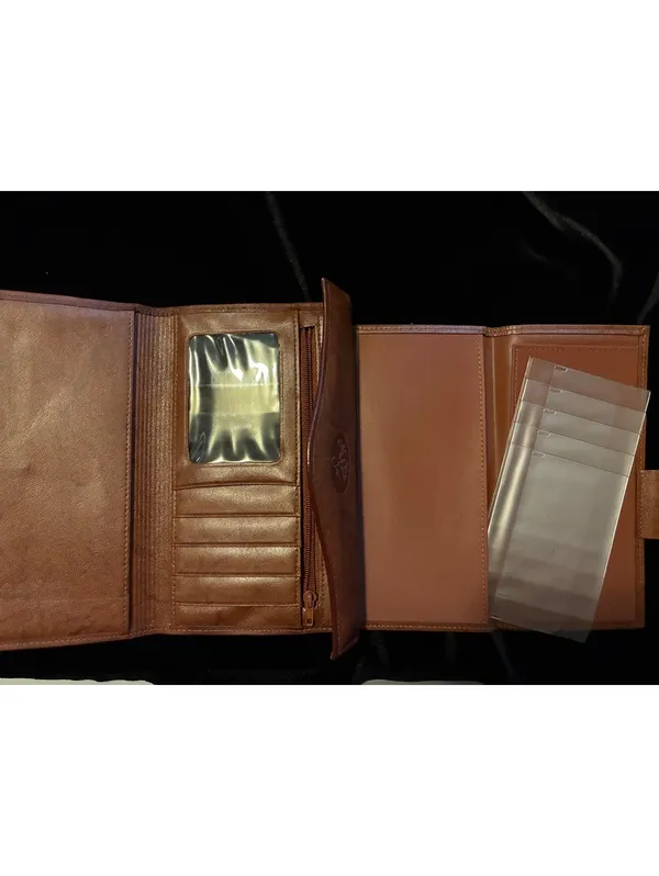 Vintage Buxton Heiress Organizer Clutch Wallet Cowhide Leather Long Bifold - Image 6