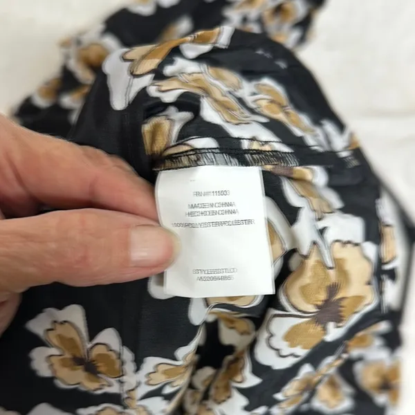 As U Wish Black and Gold Floral Mini Dress - Image 7