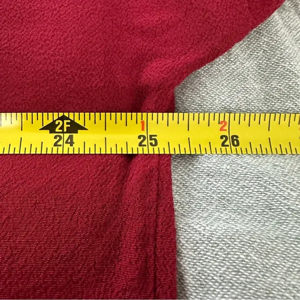 Madewell Women’s Du Jour Red Long Sleeve V-Neck XL - Image 6