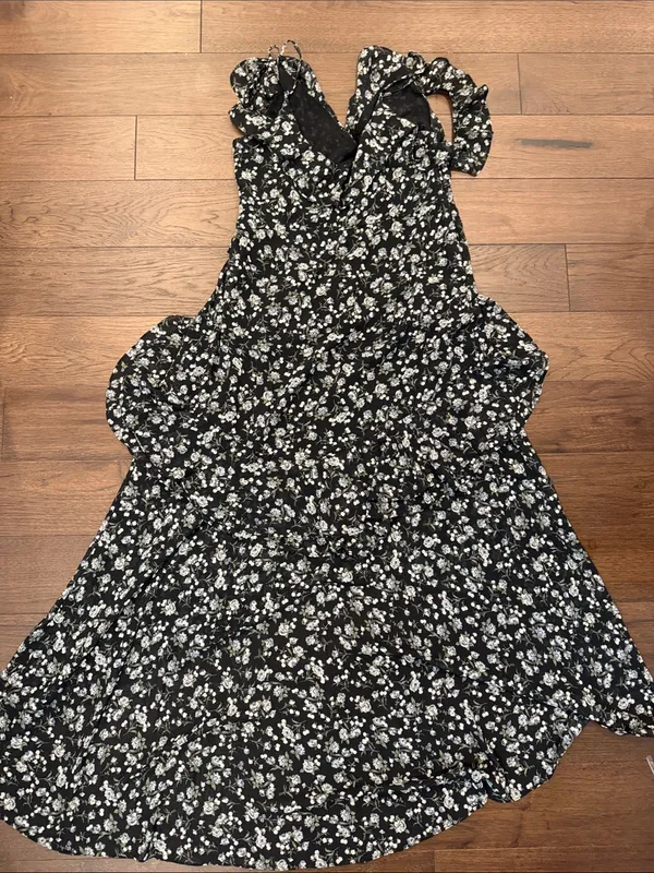 Astr Floral Cold-Shoulder High-Low Maxi Dress Large - C54-069 - Image 12