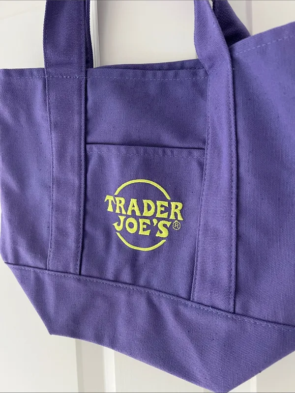 Trader Joe's Purple Canvas Tote Limited Edition - Image 2